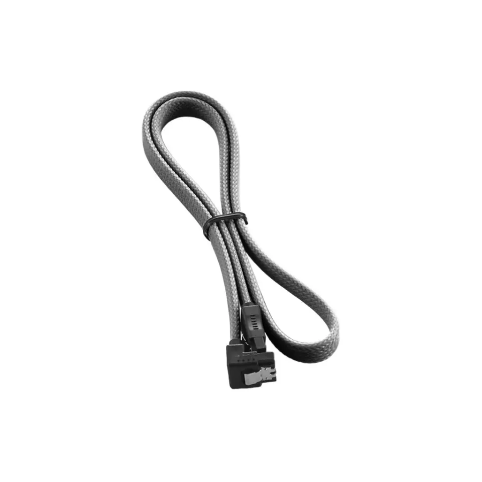 CableMod ModMesh SATA 3 kabel haaks zilver 60cm