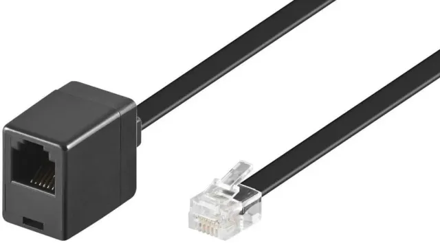 Microconnect RJ12 6C/6P verlengkabel 3m zwart