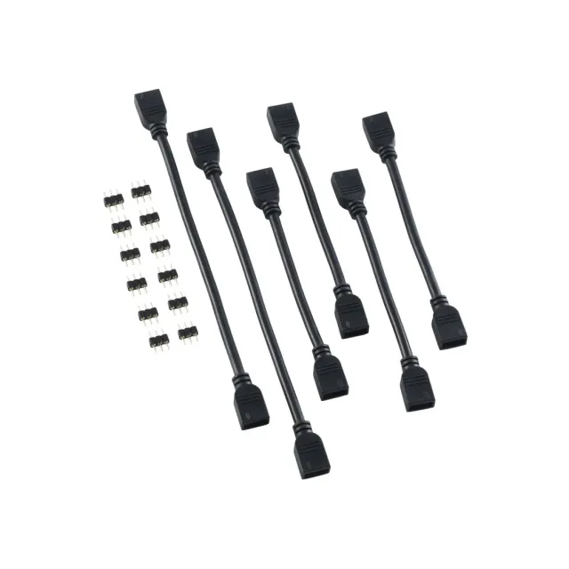 CableMod 3-pins LED verlengkabelset zwart