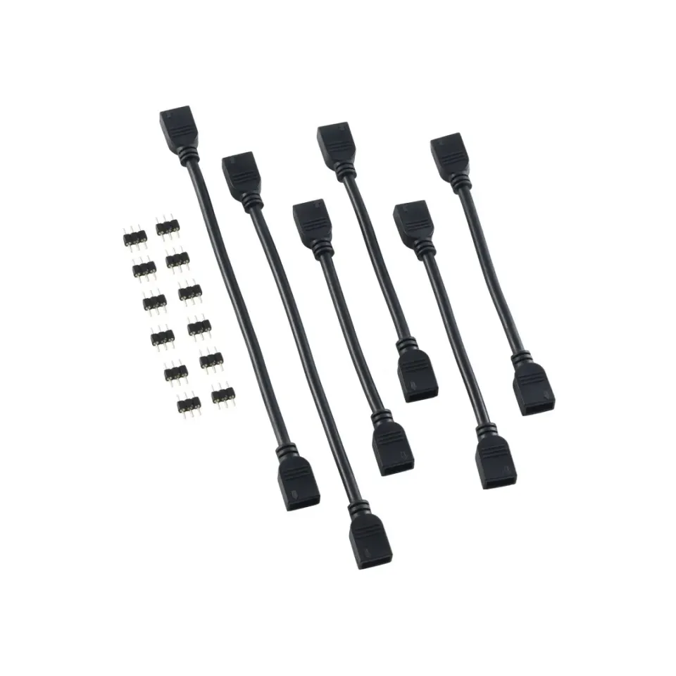CableMod 3-pins LED verlengkabelset zwart
