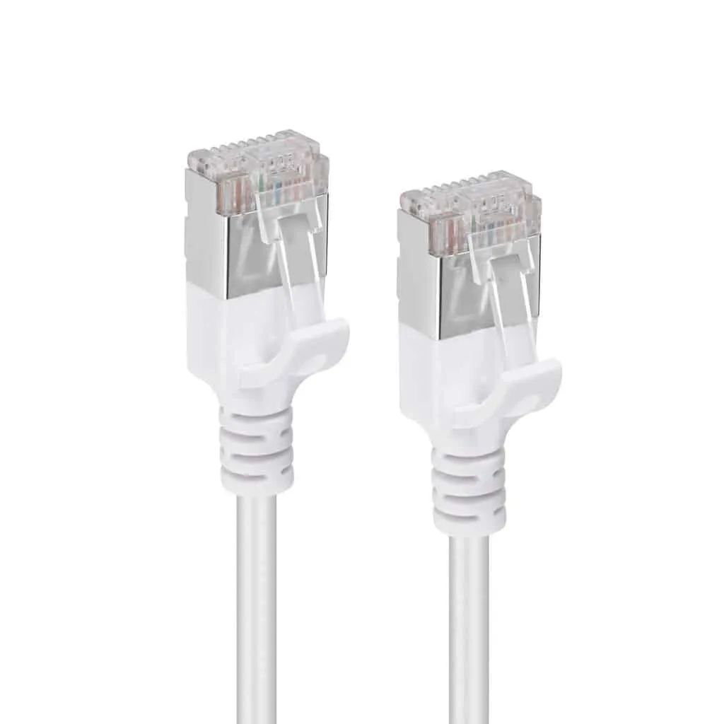 Microconnect CAT6A netwerkkabel 0,25m wit slim
