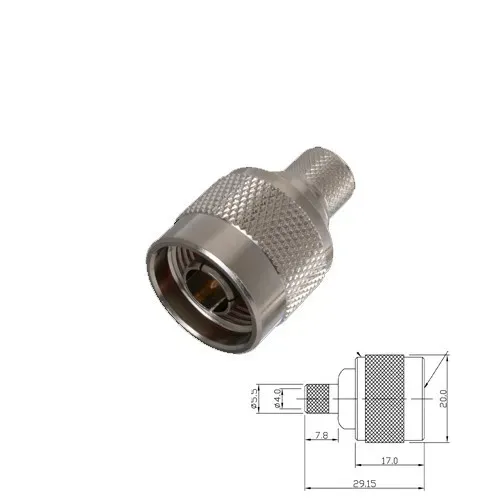 T.E.G. N crimp plug male RG59 coax