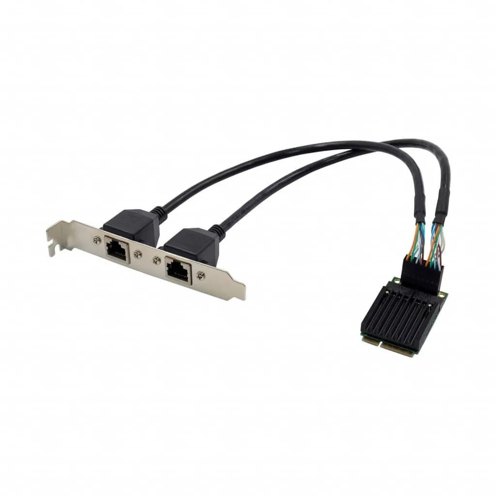 Microconnect MiniPCIe netwerkkaart I210 Dual-RJ45