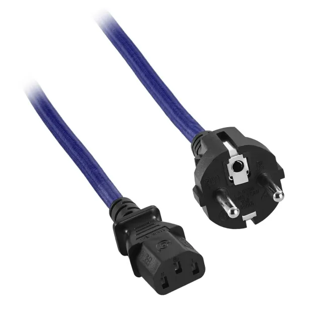 CableMod ModFlex netsnoer C13 Schuko 2m blauw stroomkabel