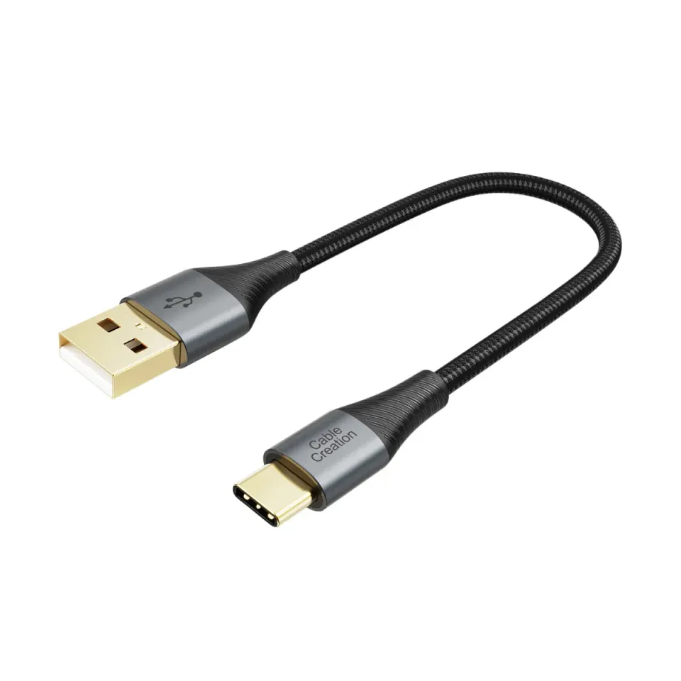 CableCreation USB-A naar USB-C kabel 2 m grijs 3A