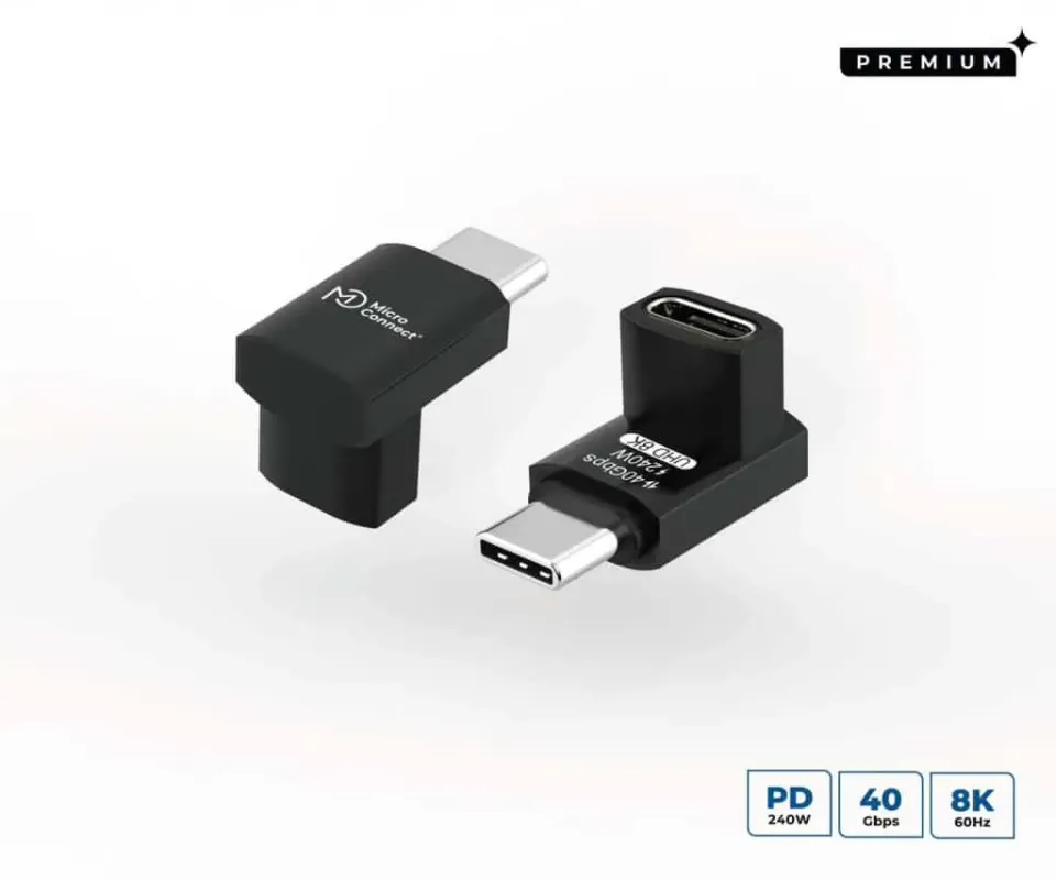 Microconnect Premium USB4 USB-C haakse adapter 240W 40Gbps