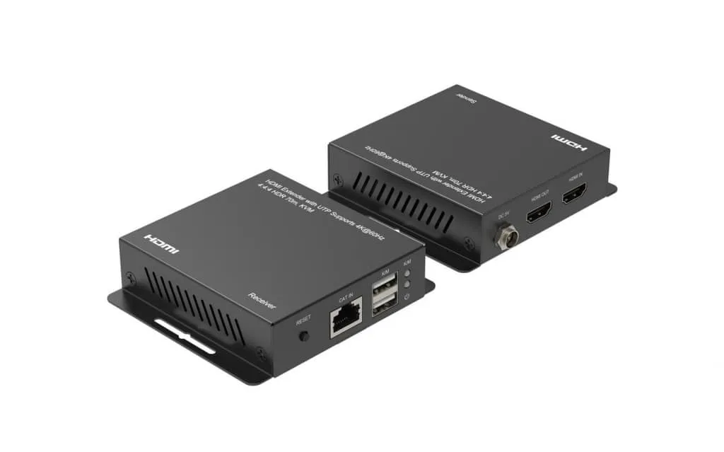 Microconnect HDMI extender 70m 4K KVM HDR splitter