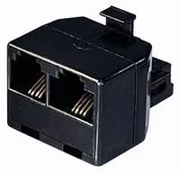 T.E.G. RJ45 splitter male naar 2x female zwart