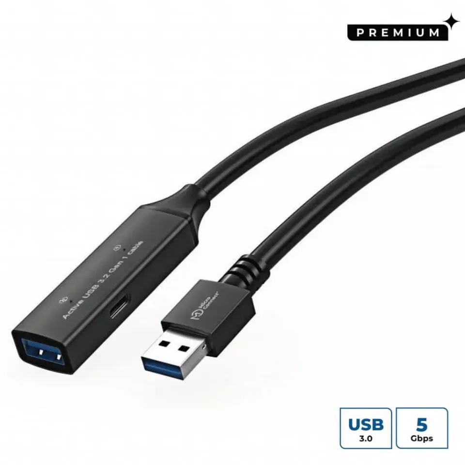 Microconnect Premium USB verlengkabel 10m actief 5Gbps