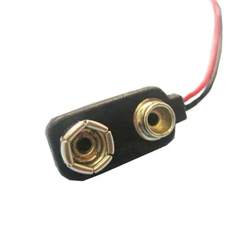 T.E.G. 9V batterijclip I-vorm 20cm draad industrieel