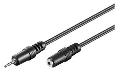 Microconnect audio verlengkabel 2,5mm 2m zwart