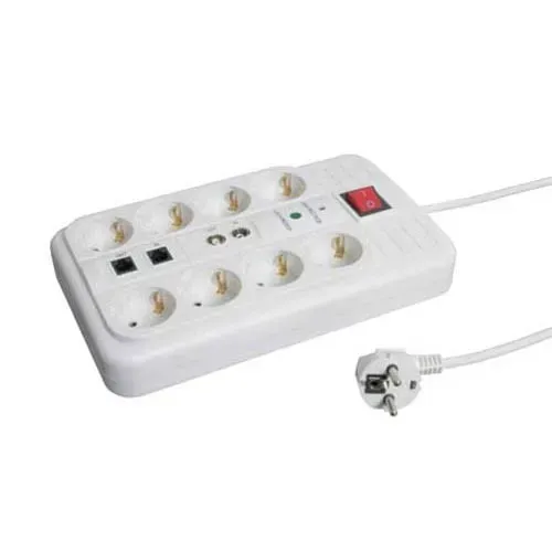 T.E.G. Multimedia Protector 8-voudig tafelcontactdoos schakelaar