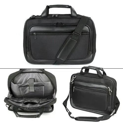 T.E.G. laptoptas 15.6 inch zwart met riem