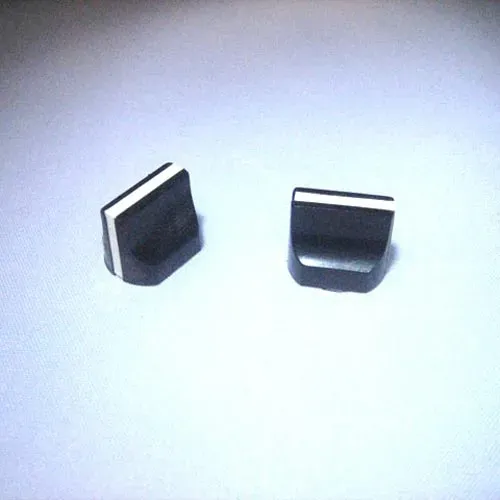 T.E.G. schuifknop 12x10mm zwart met streep