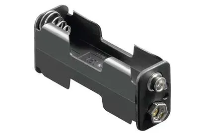 T.E.G. Batterijhouder 2x AA met drukknoop