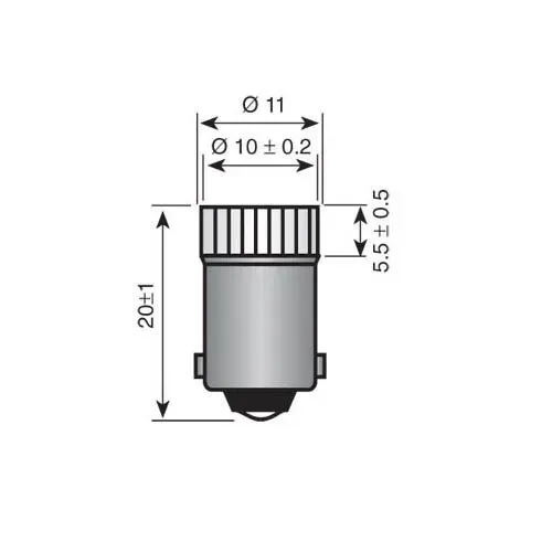 T.E.G. BA9S single LED lamp wit 230V met lens