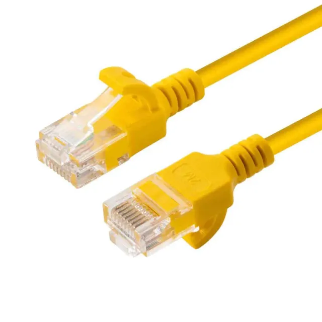 Microconnect CAT6a U/UTP slim netwerkkabel 0,5m geel