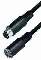 T.E.G. Mini-DIN Hosiden verlengkabel 4-pin 5 meter