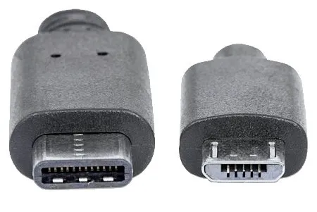 T.E.G. USB 2.0 C micro-B verloopkabel 1m zwart USB 2.0