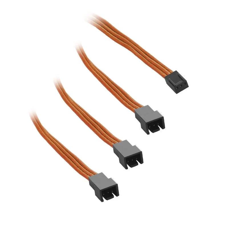 CableMod ModFlex 3-pin fan splitter 60cm oranje soepel