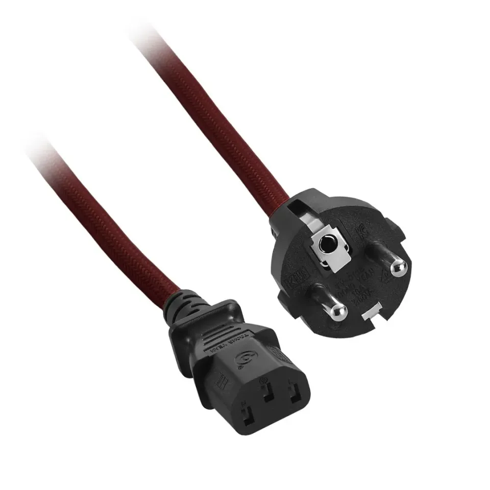 CableMod ModMesh C13 stroomkabel 2m rood DE/FR koper