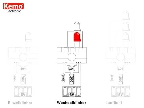T.E.G. Knipperlicht Module LED 3-6V DC Looplicht