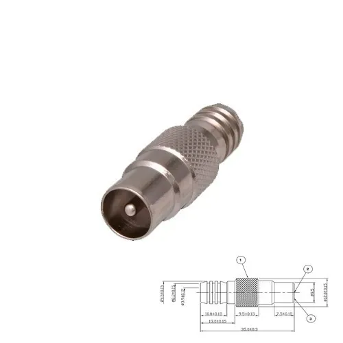 T.E.G. IEC antenneplug male crimp voor RG6 kabel