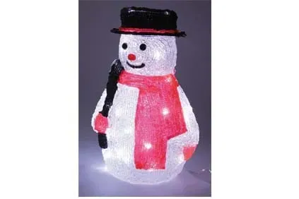T.E.G. Sneeuwpop LED figuur 140mm decoratie