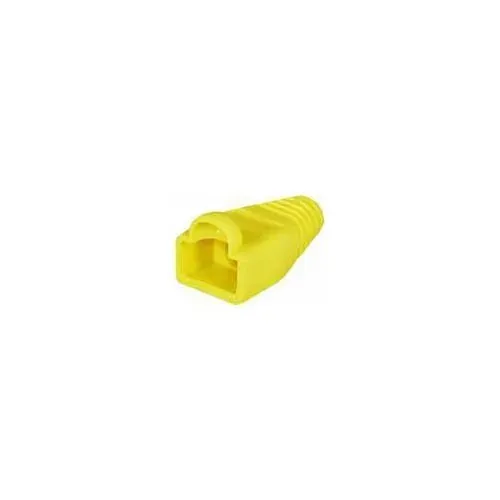 T.E.G. RJ45 stekkerhoesje geel ronde kabel per stuk