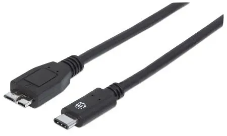 T.E.G. USB-C naar Micro-B kabel 2m zwart Gen2