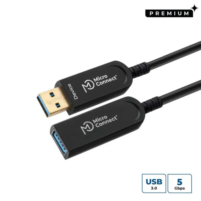 Microconnect Premium USB 3.0 verlengkabel fiber 5m 10Gbit