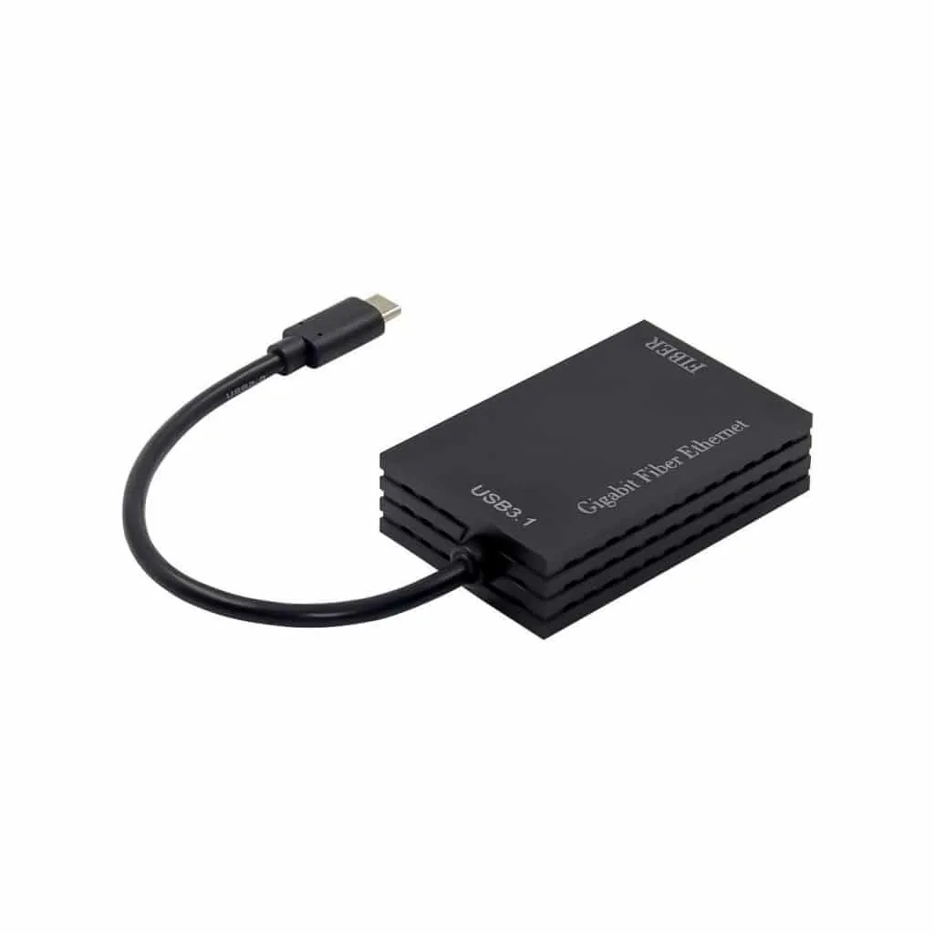 Microconnect USB-C glasvezel ethernet adapter gigabit