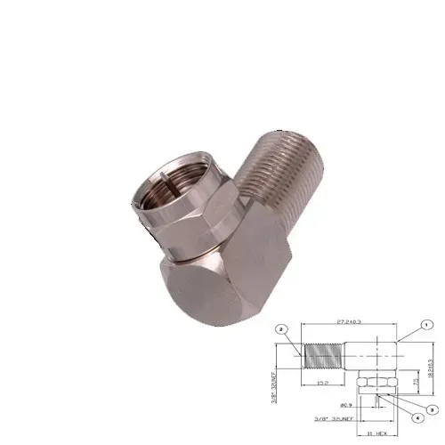 T.E.G. F-plug haaks male female connector