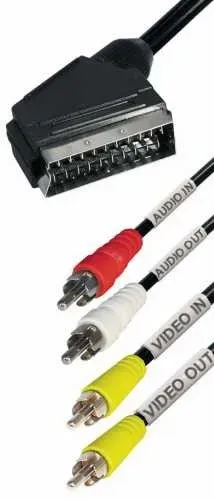 T.E.G. scart verloopkabel scart male 4x cinch 2 m