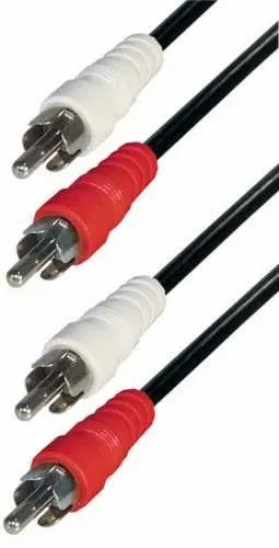 T.E.G. Cinch kabel 2x male 1,5m stereo afgeschermd