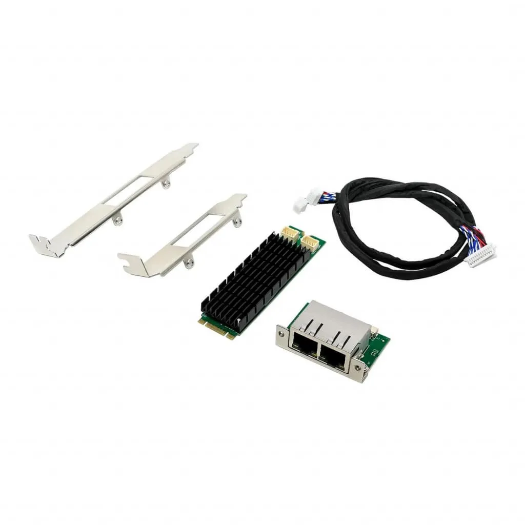 Microconnect M.2 I210-T2 netwerkkaart dual 1G RJ45