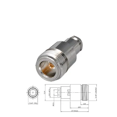 T.E.G. N female soldeerplug RG58 coaxconnector