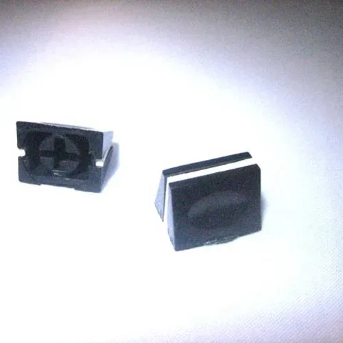 T.E.G. schuifknop 15x11x10 zwart met streep