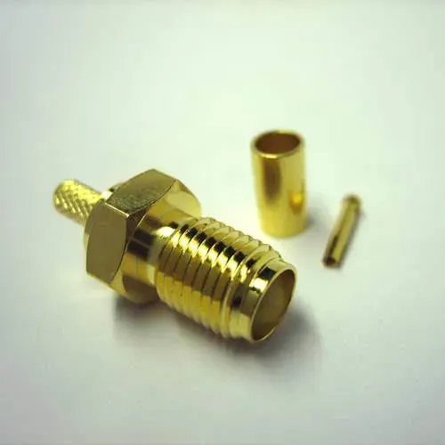 T.E.G. SMA Female Plug RG174 Coaxconnector Krimp