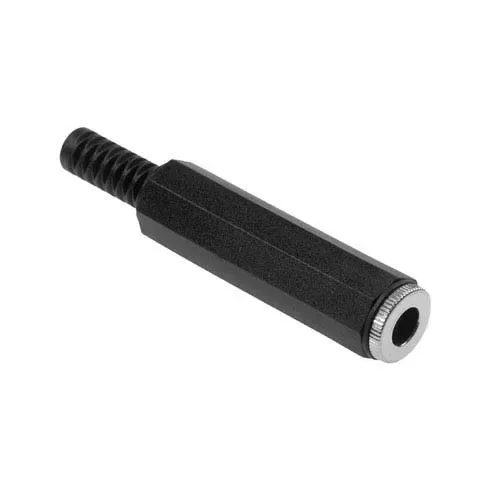 T.E.G. jackplug 6,3mm stereo female kunststof
