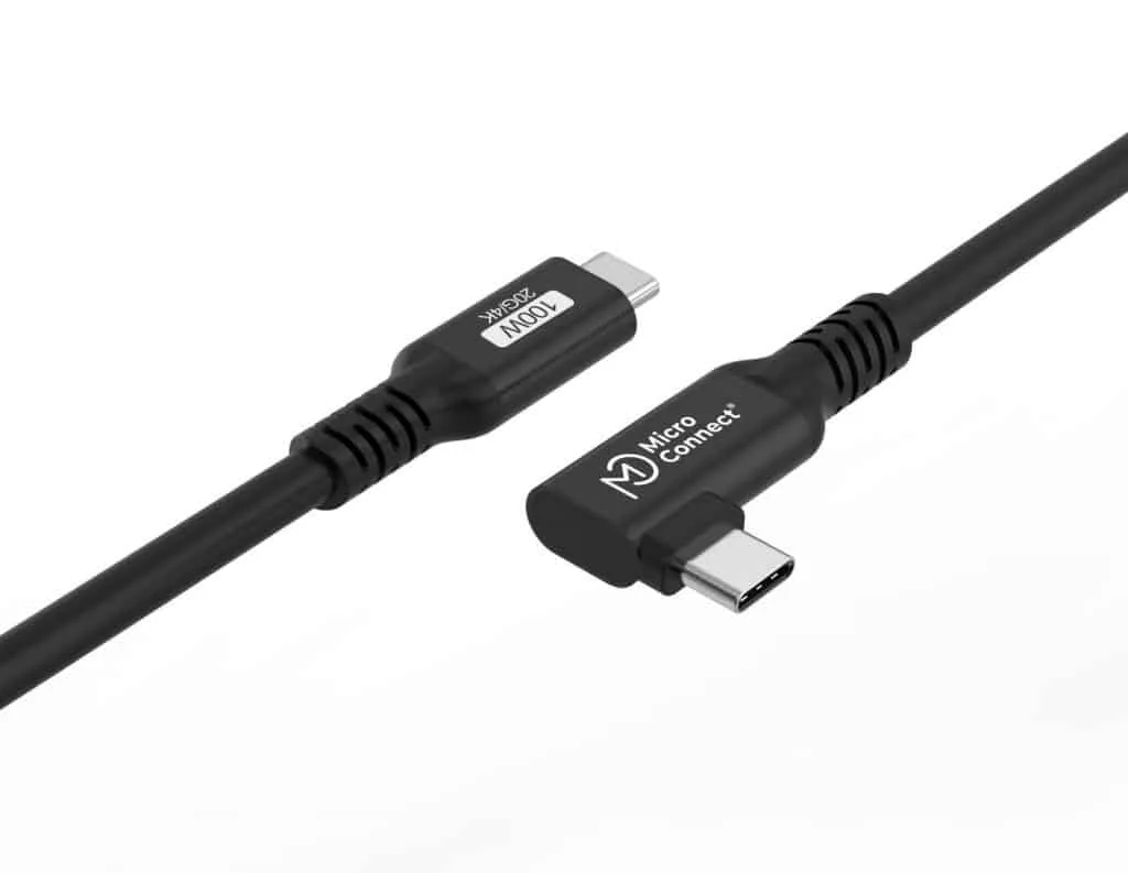 Microconnect Premium USB-C kabel 2m 100W haaks 20Gbps