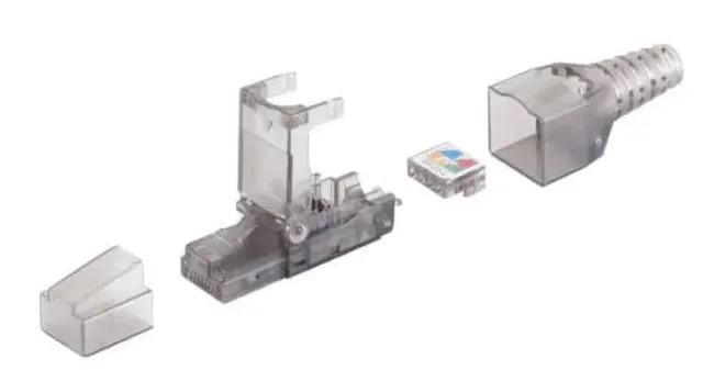 Microconnect CAT6A RJ45 connector tool-free UTP