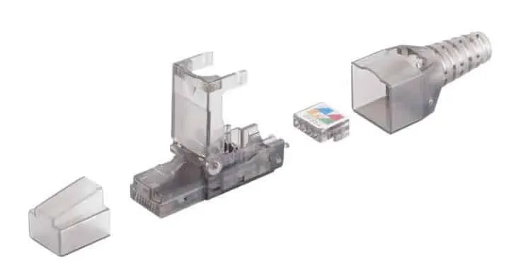 Microconnect CAT6A RJ45 connector tool-free UTP