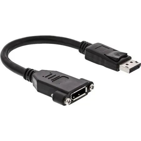 T.E.G. DisplayPort plug-chassis kabel 0,2m male-female