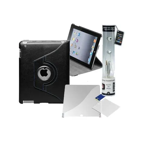 T.E.G. iPad beschermhoes standaard met oordopjes set