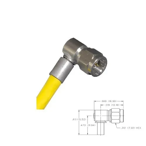 T.E.G. SMA crimp plug male haaks RG316 coaxplug