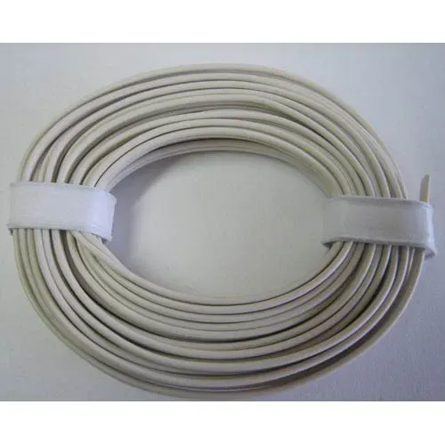T.E.G. H0 Tweelinglitze 5 Meter Wit 2x0,14mm²