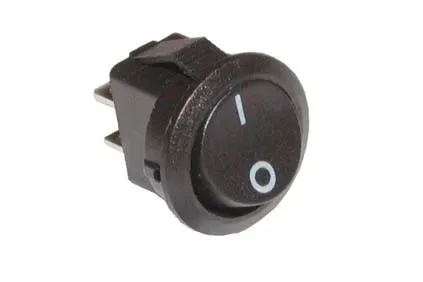 T.E.G. mini wipschakelaar 1x aan/uit zwart 250VAC 3A
