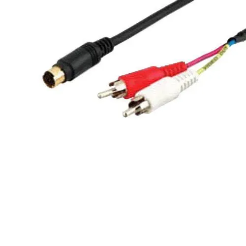 T.E.G. S-VHS naar cinch kabel 5 m verguld