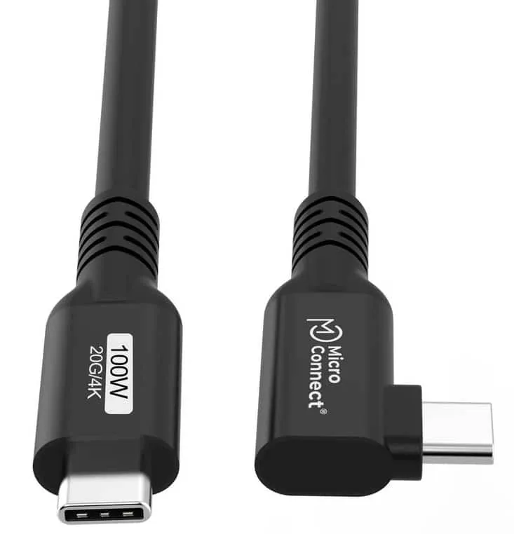 Microconnect Premium USB-C kabel 3m 100W 20Gbps haaks